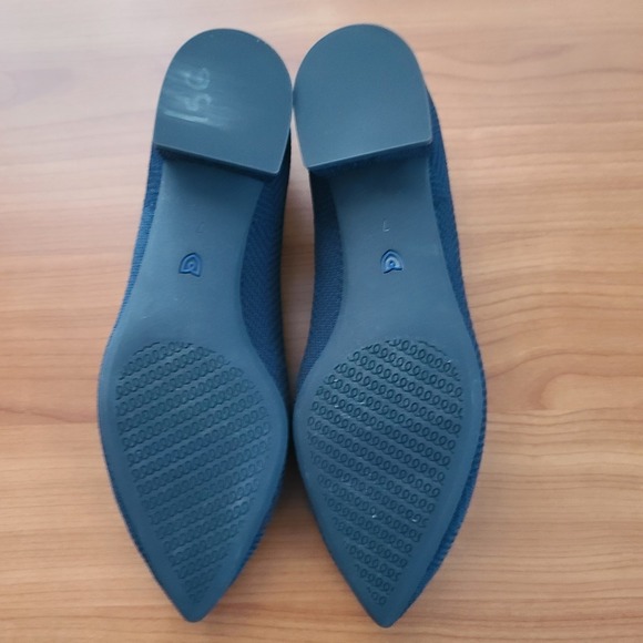 Rothy's The Point Blue Knit Pointed Toe Low Heel Women's Shoes Sz 7 - Picture 5 of 7